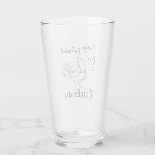 Hühner Glas (Rückseite)