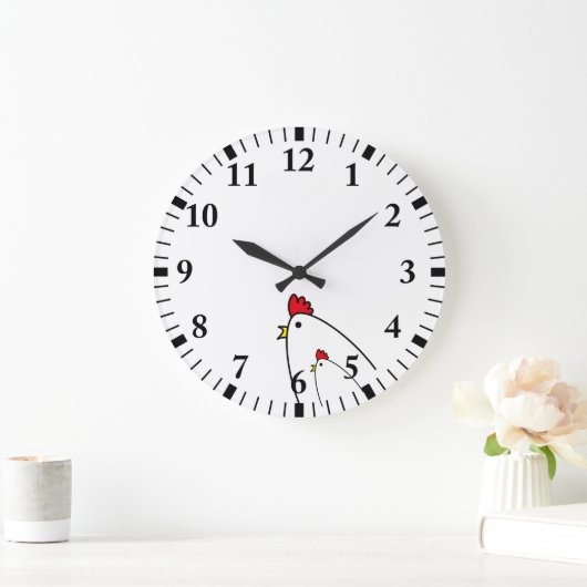 Hühner Große Wanduhr (Zuhause)