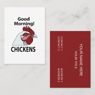 Hühner Guten Morgen Lustiges Huhn Visitenkarte