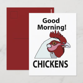 Hühner Guten Morgen lustiges Hühnchen Postkarte