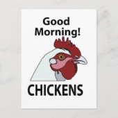 Hühner Guten Morgen lustiges Hühnchen Postkarte (Vorderseite)