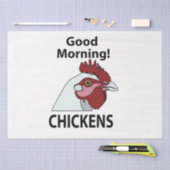 Hühner Guten Morgen lustiges Hühnchen Seidenpapier (Handwerk)