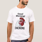 Hühner Guter Morgen Funny Chicken Whispern T-Shirt (Vorderseite)