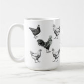 Hühner, Hähnchen und Hühner Kaffeetasse (Links)