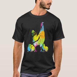 Hühner Hennen Küken Geflügelbauer im Vintage-Stil T-Shirt