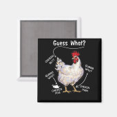 Hühner-Hintern raten, was Hühnchen-Ding raten, wer Magnet (Vorderseite/Rückseite)