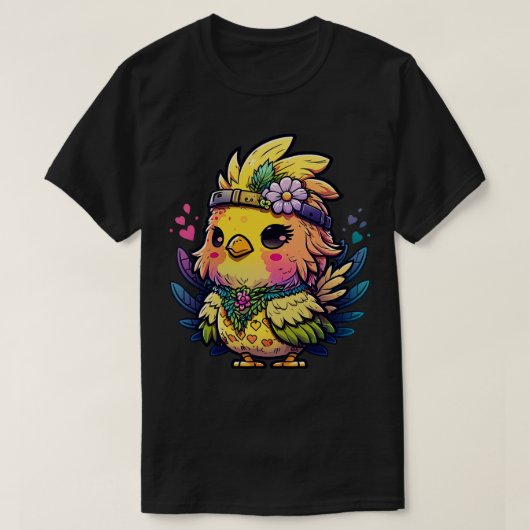 Hühner Hippie 1 T-Shirt (Design vorne)