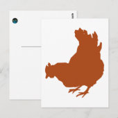 Hühner [Hühner, Bauer, Bio Eier] Postkarte (Vorne/Hinten)