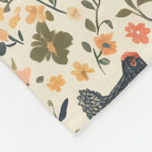 Hühner, Hühner \ Blume Hütte Fleecedecke (Ecke)