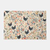 Hühner, Hühner \ Blume Hütte Fußmatte (Vorderseite)