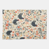 Hühner, Hühner \ Blume Hütte Geschirrtuch (Horizontal)