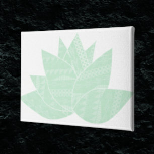 Hühner & Hühner Sukkulente moderne grüne Kalkabsta Leinwanddruck