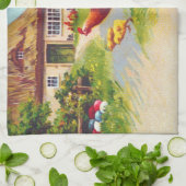 Hühner, Hühner und Ostereier Geschirrtuch (Gefaltet)