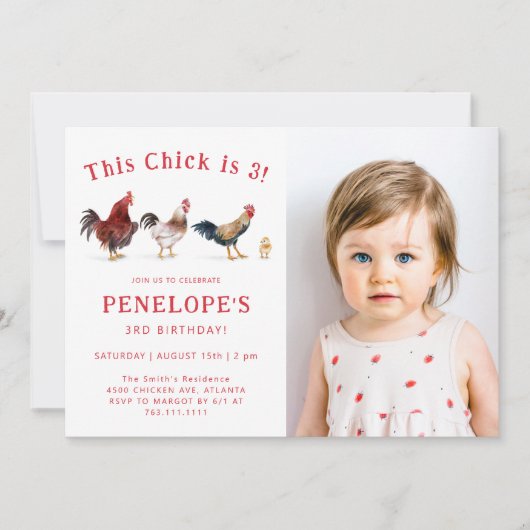 Hühner Hühnerfarm Dieses Foto Einladung (Vorderseite)