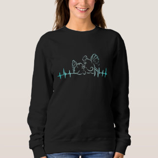 Hühner Hühnerherz Frauen Männer Kinder Sweatshirt