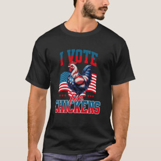 Hühner Humor Wahl Tag 2024 Demokrat Republika T-Shirt