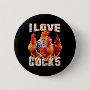 Hühner I Liebe S Button