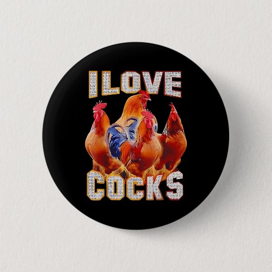 Hühner I Liebe S Button (Vorderseite)