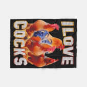 Hühner I Liebe S Fleecedecke (Vorderseite (Horizontal))