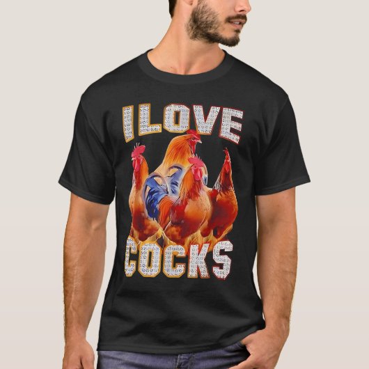 Hühner I Liebe S T-Shirt (Vorderseite)