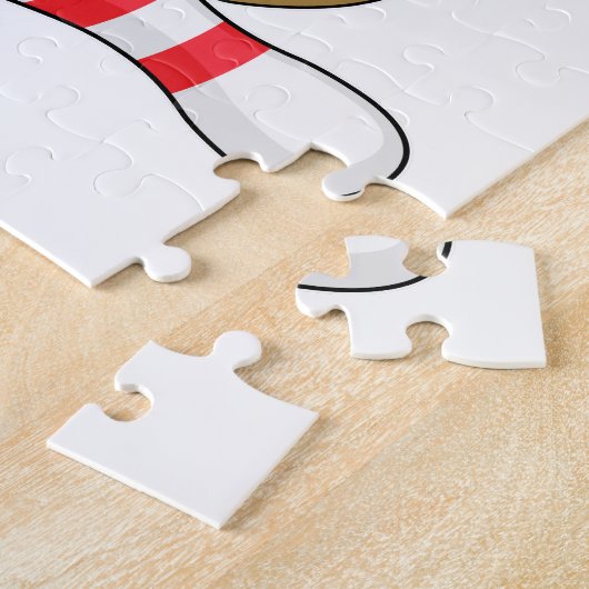 Hühner im Bowling mit Bowling Button Puzzle (Seite)