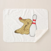 Hühner im Bowling mit Bowling Button Sherpadecke (Vorderseite (Horizontal))