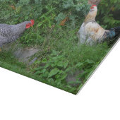 Hühner im Gartenbau Schneidebrett (Ecke)