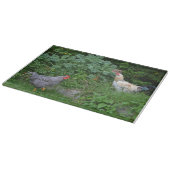 Hühner im Gartenbau Schneidebrett (Ecke)