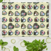 Hühner im Kraut Weihnachten im Herzen Geschirrtuch (Gefaltet)