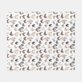 Hühner in Aquakultur - Hennen und Röster - Drucken Fleecedecke (Vorderseite (Horizontal))