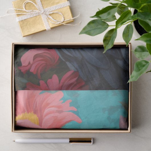 Hühner in Blume 2 Dekoupage Papier (Geschenk)