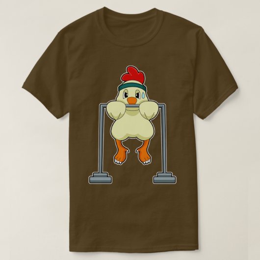 Hühner in der Fitness Pullups T-Shirt (Design vorne)