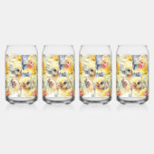 Hühner in der Landwirtschaft. Aquarellhühnchen Dosenglas (Rechts)