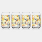 Hühner in der Landwirtschaft. Aquarellhühnchen Dosenglas (Vorderseite)