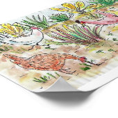 Hühner in der Schale Poster (Ecke)