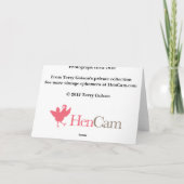 Hühner in der Schnee-Gruß-Karte Karte (Rückseite)