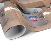 Hühner in einem Buchenumschlagpapier Geschenkpapier (Rolleneckpunkt)