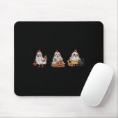 Hühner in Ghost Kostüm Pumpkin Black Cat Hallow Mousepad (Mit Mouse)