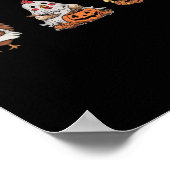 Hühner in Ghost Kostüm Pumpkin Black Cat Hallow Poster (Ecke)