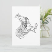 Hühner in Pen und Tinte Einladung (Stehend Vorderseite)