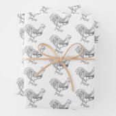 Hühner in Pen und Tinte Geschenkpapier Set (Beispiel)