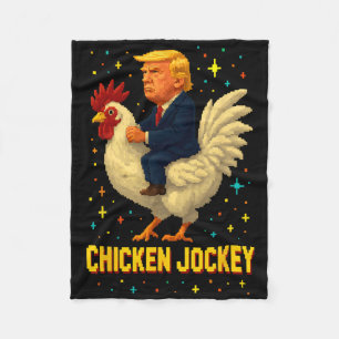 Hühner-Jockey-Trump-lustiges-Meme 2 Fleecedecke