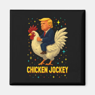 Hühner-Jockey-Trump-lustiges-Meme 2 Magnet