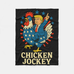 Hühner-Jockey-Trump-lustiges-Meme  Fleecedecke