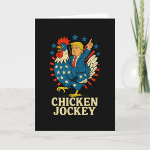 Hühner-Jockey-Trump-lustiges-Meme Karte