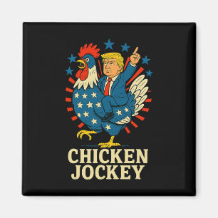 Hühner-Jockey-Trump-lustiges-Meme  Magnet