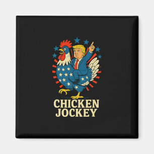 Hühner-Jockey-Trump-lustiges-Meme  Magnet