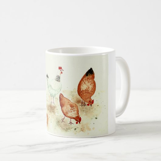Hühner Kaffeetasse (VorderseiteRechts)