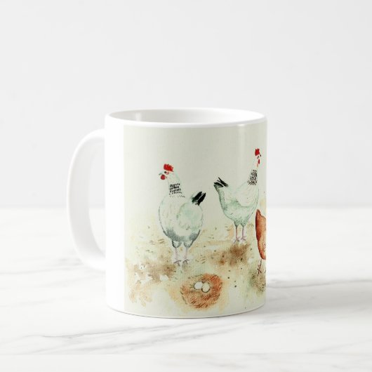 Hühner Kaffeetasse (Vorderseite Links)