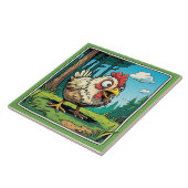 Hühner-Keramik Fliese (Seite)